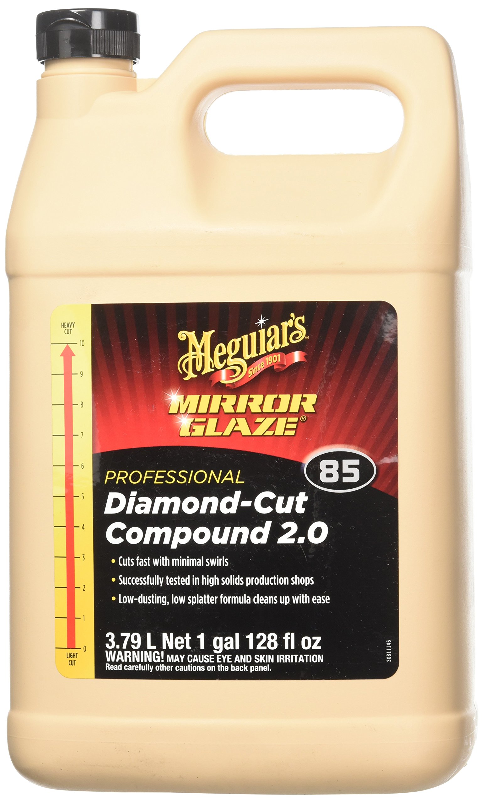 Meguiar's M8501 Mirror Glaze Diamond Cut Compound 2.0, 1 Gallon on