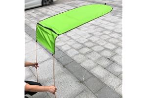 Compact Sun Shade Awning for Solo Kayaks – 125 x 110 cm Ripstop Oxford Canopy with Aluminum Rods, Shock Cord Tension & Storag