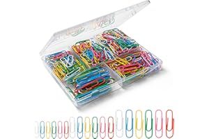 BFLAAE Paper Clips Assorted Sizes, Cute Colored Paper Clip for Office Supplies,Small Medium Large Jumbo, Colorful and Heavy Duty, Ideal for Bookmark- Pack of 350