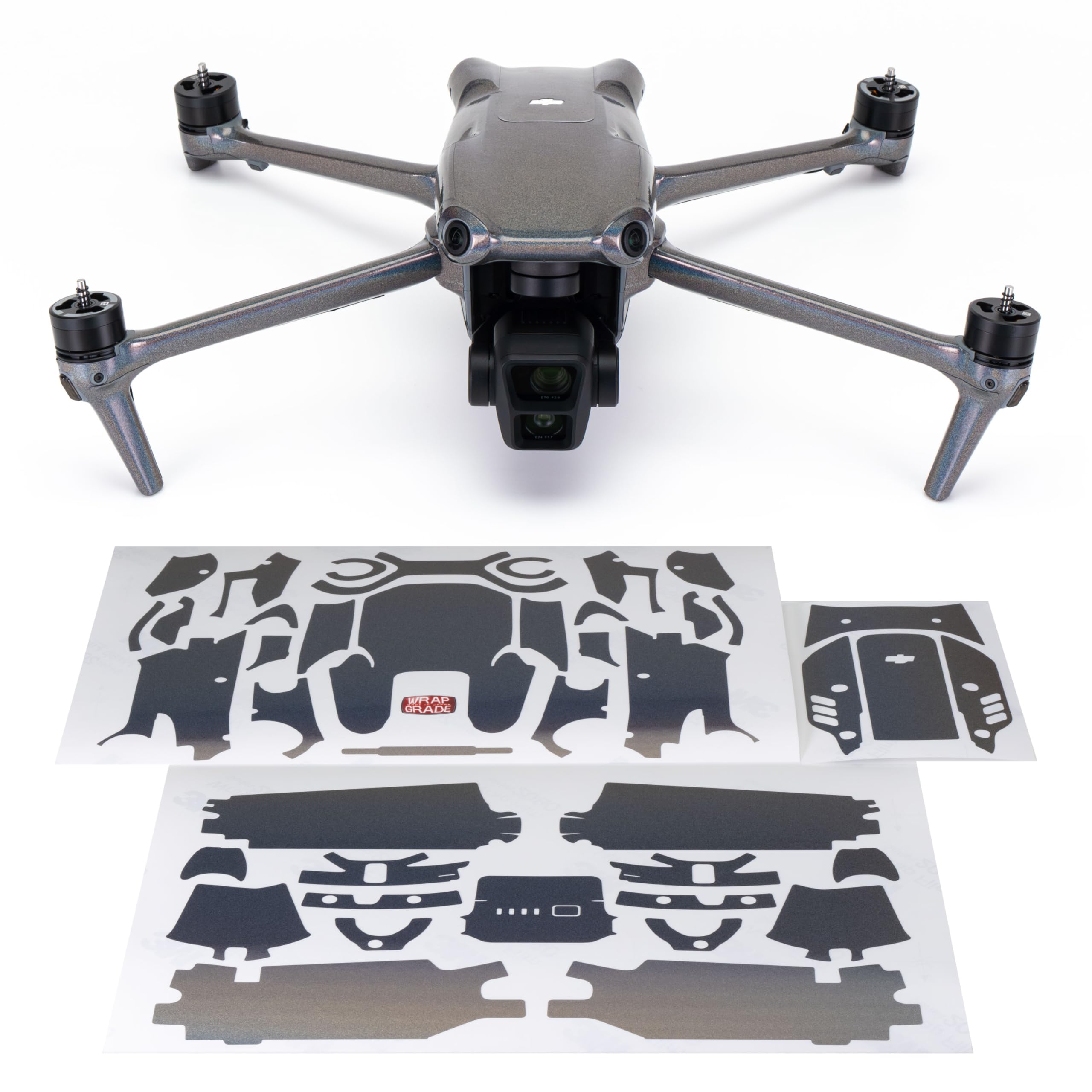 WRAPGRADE Skin Stickers compatible with DJI Air 3 | Full Wrap Set (COLORATION-X)