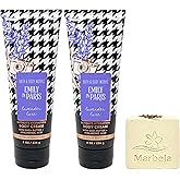 Bath & Body Works Emily In Paris Lavender Luxe - 2 Pack Of Body Cream with a Creamy Rose Bar Soap - Full Size