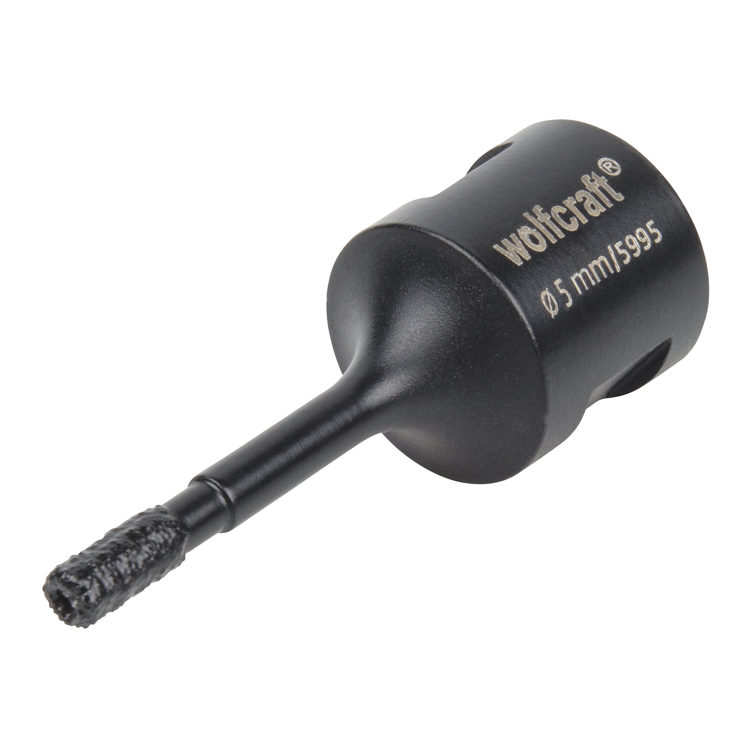 wolfcraft “Ceramic” Diamond Coated Annular Bit, for Angle Grinders, Ø 5 mm I 5995000 I For installing bathroom fittings and cable bushings in tiles or glazed tiles