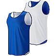 Liberty Pro Men's Lightweight Reversible Rec Tanks, Mesh Basketball Jerseys Athletic Quick Dry Shirts Team Scrimmage Uniforms