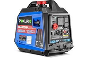POXURIO 4000 Watt Inverter Generator, 120V Gas Powered Generator Super Quiet, RV Ready/EPA for RV, Camping and Home