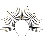 COSUCOS Moon Star Halo Crown - Spiked Sunburst Sun Headband Gothic Goddess Headpiece Headwear for Women Renaissance Costmue