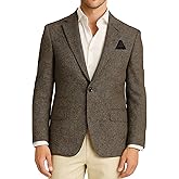 Mens Blazer Retro Herringbone Suit Jacket for Men Slim Fit One Button Business Casual Vintage Sport Coats