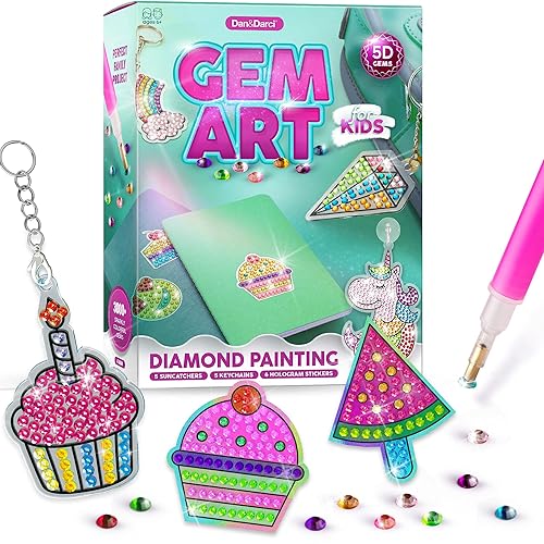 Dan&Darci Diamond Art Kit for Kids Gem Painting Arts Crafts