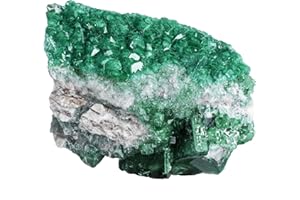 dssmboom Natural Raw Fluorite Crystal Cluster Mineral Specimen for Collection, Madagascar Stone Green Fluorite Rough Geode Crystal for Meditation Home Office Decor, 1.1-1.32 lb