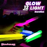 Glowhouse 10pk Red Lightsticks 6 Inch 12+ Hour Ultra Bright Emergency Safety view 3