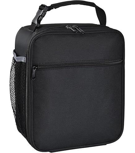 lunch box tote bag／black Amazon.com: EASTVIO Black Lunch Box for Teens Boys Kids Men