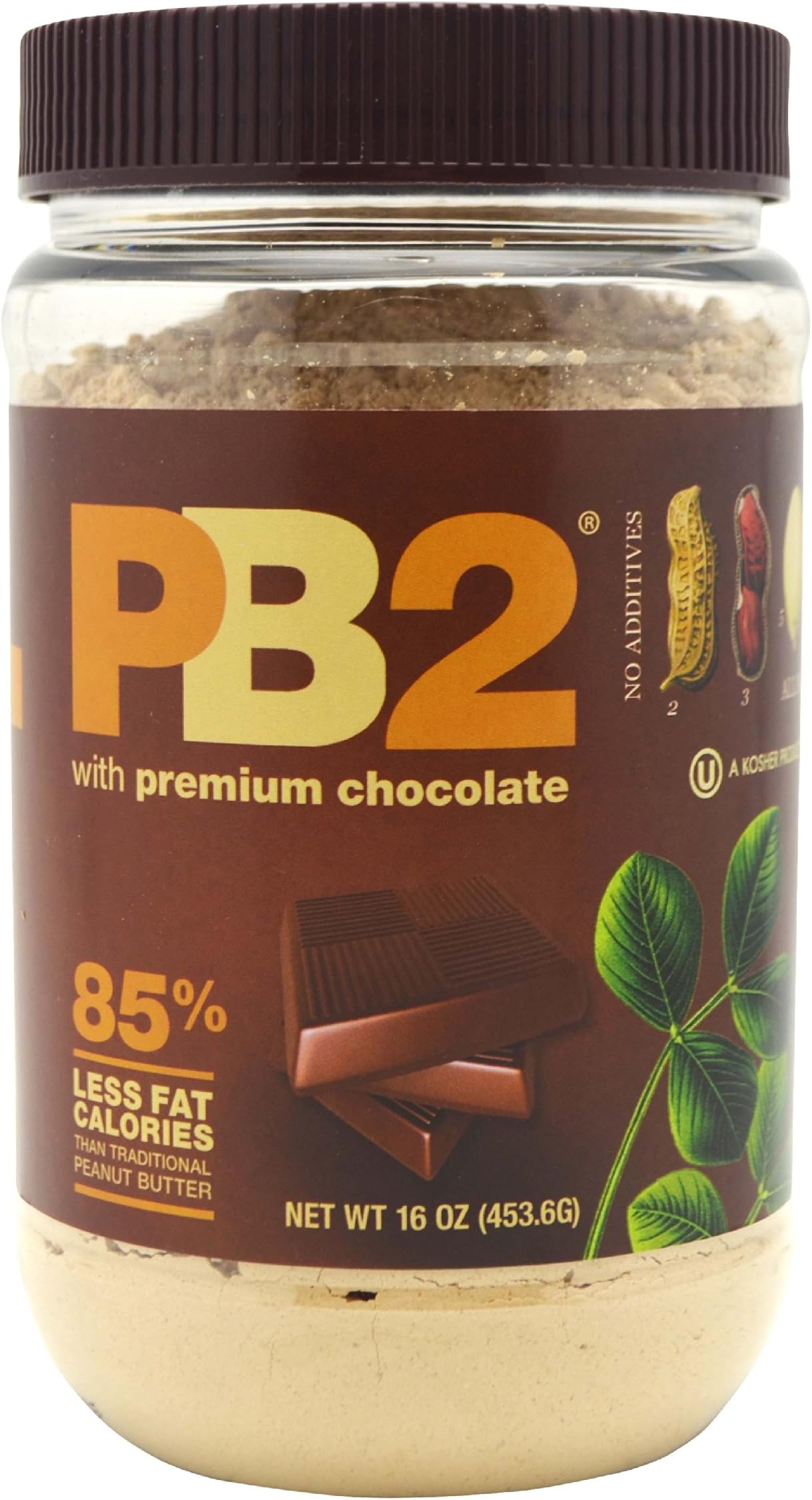 Bell Plantation PB2 Powdered Peanut Butter with Chocolate, 1 Pound