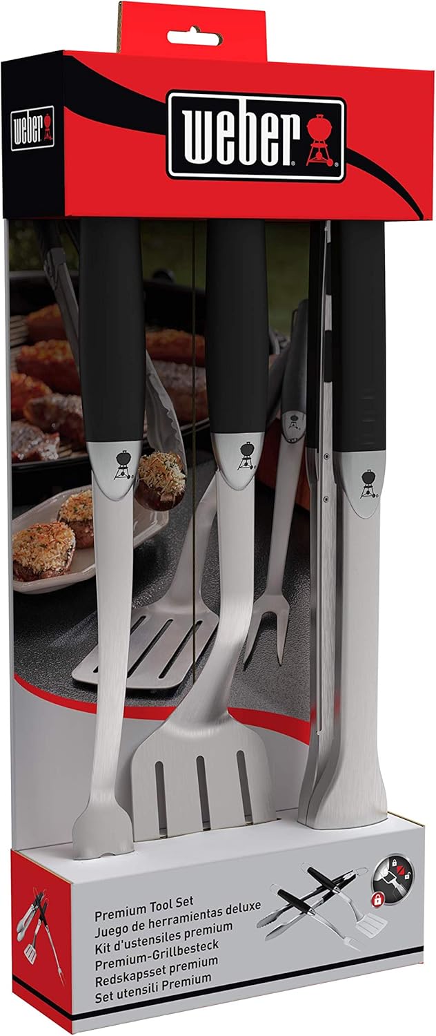 Weber 6630 3Pc Ss Tool Set, 3-Piece : Barbecue Tool Sets : Garden & Outdoor