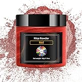 NTWJNJY Red Mica Powder for Epoxy Resin，Natural Shimmer Mica Powder Used for Coloring car Spray Paint, Candles, soap, Eye Shadow, Lip Gloss, Nail Polish(50g/1.7oz)