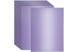 MIXTEACH 120 Sheets Purple Shimmer Cardstock 8.5 x 11 Inch Metallic Paper, 250gsm/92lb Double Sided Card Stock Pearlescent Paper for Invitations, Certificates, Crafts, DIY Cards