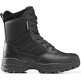 Maelstrom Men's Tactical Work Boots with Side Zipper – Lightweight Leather Military Style, Comfortable, Durable and Breathable for Outdoors