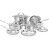 Cuisinart 77-11G Chef's Classic Stainless 11-Piece Cookware Set - Silver