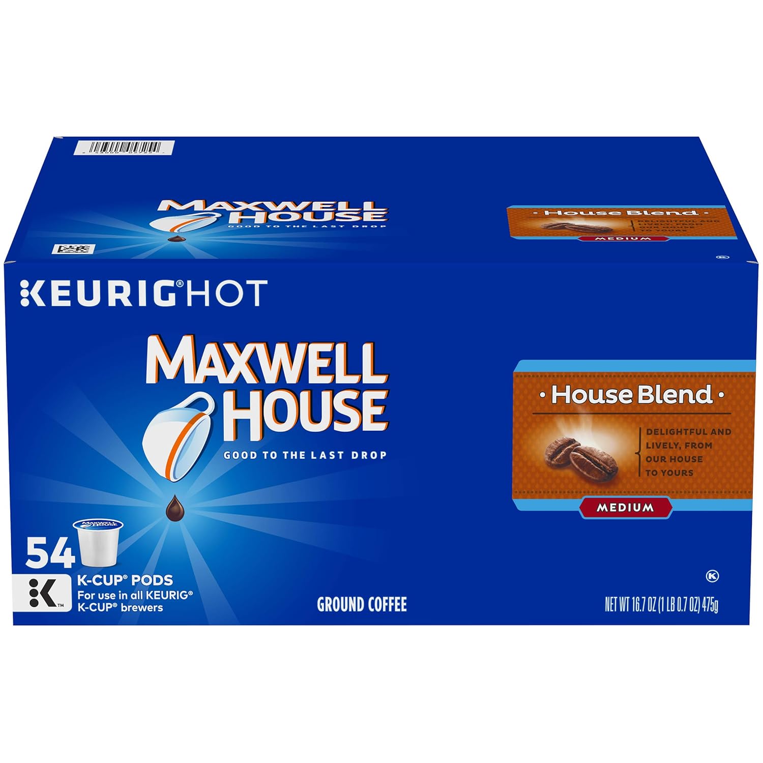 Maxwell House Medium Roast Keurig K Cup Coffee Pods (54 Count)