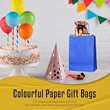Thepaperbagstore 10 Blue Small Paper Party Bags With Handles 18x22x8cm view 8