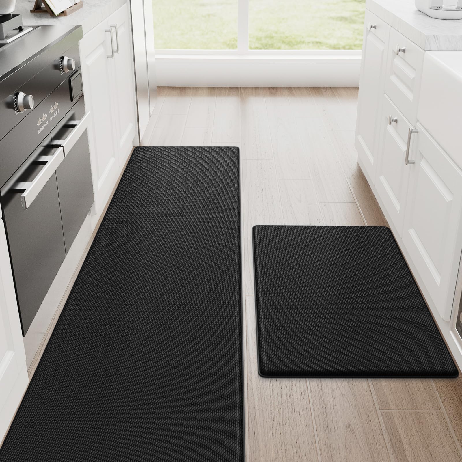 StepRite Kitchen Mats, 2PCS Kitchen Rugs, Cushioned