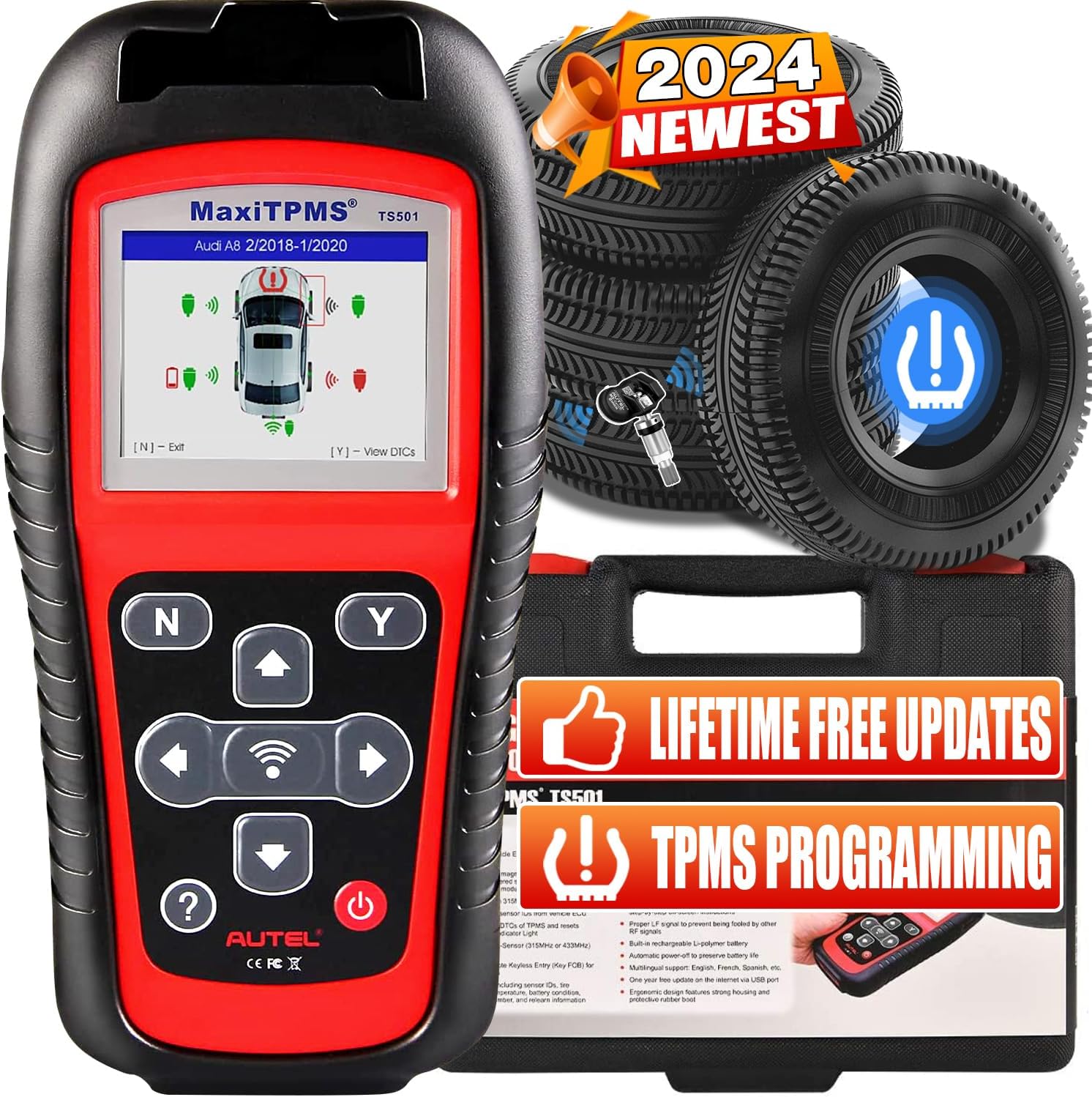Autel MaxiTPMS TS501 TPMS Programming Tool, 2024 Upgraded of TS408 ...