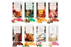 LA BELLEFÉE Winter Wax Melts Wax Cubes, Scented Wax Melts Soy Wax Candle Melts, Wax Melts Christmas Scents for Warmer, Balsam & Cedar, Apple Cider, Cookies for Santa, Vanilla Cupcake, Hot Chocolate, Pumpkins