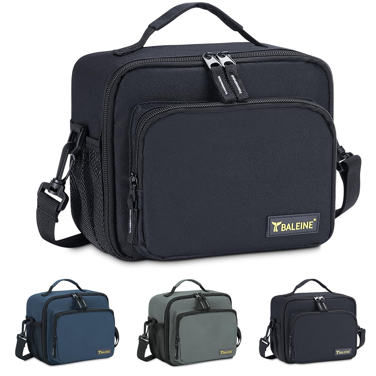 Photo 1 of *Minor Damage*
BALEINE Insulated Lunch Bag for Men Women, Leakproof Cooler Bag with Adjustable Shoulder Strap for Work Picnic, Lunch Box for Women Men (Small, Black)