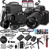 Sony a7 IV Mirrorless Digital Camera 33MP w/ 28-70mmmm Lens ILCE-7M4K/B, 128GB Memory.43 Wide &amp; 2X Lenses, Case. Tripod, Filters, Hood, Spare Battery &amp; Charger, Software Kit -Deluxe Bundle