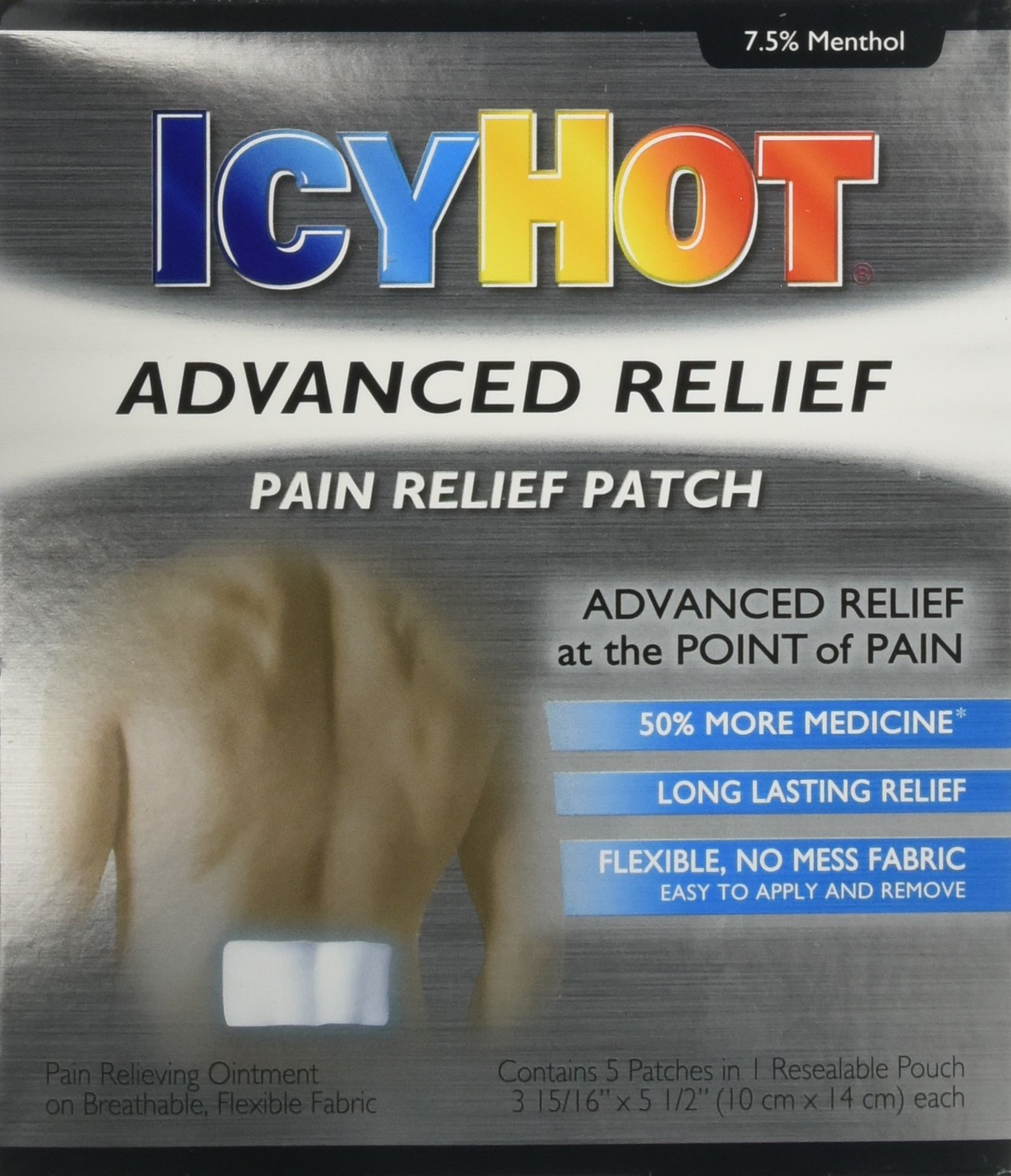 Icy Hot Medicated Patch for Back and Large Area 10