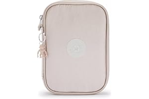 Kipling 100 Pens Pencil Case, Sparkly Gold, 6"L X 8.25"H X 2"D, Metallic Glow, 6"L X 8.25"H X 2"D, Women’s 100 Pens Printed C