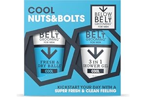 Below The Belt Grooming Cool Nuts & Bolts Gift Pack - Protects Against Sweat, Odour and Chafing