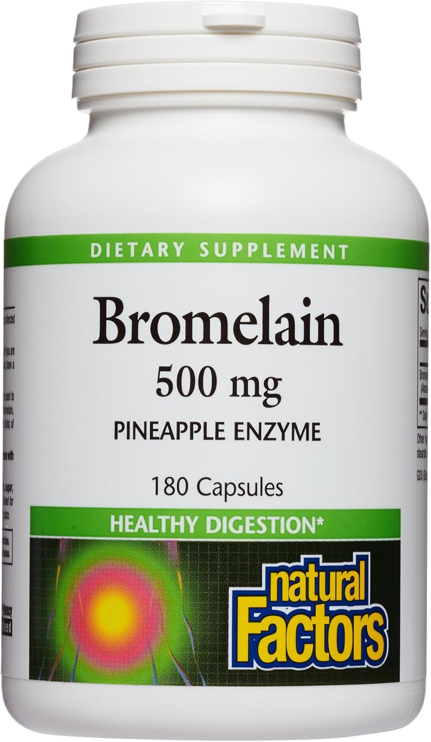Natural Factors, Bromelain 500 mg, Enzyme Support for a Healthy Digestive System, 180 capsules (180 servings): Health & Personal Care