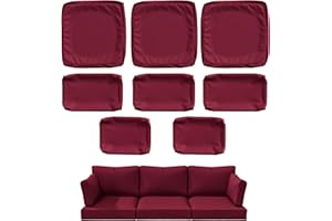 Tounosnt 8 pcs Outdoor Cushion Slipcovers Outdoor Patio Cushions Covers