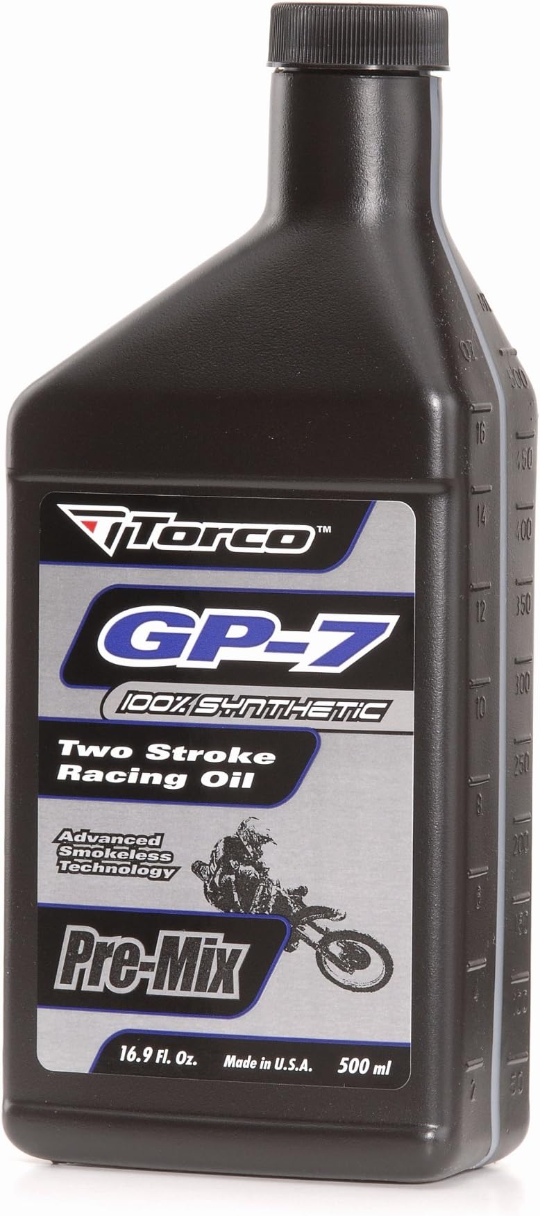 Torco T930077Y GP-7 Two Stroke Racing Oil Bottle - 500 ml, (Case of 12)