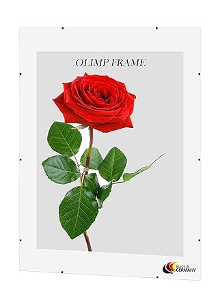 Olimp CLIPRAHMEN Rahmenlose Bildhalter mit Antireflexglas Maß 98 cm x 37.5 cm (37.5cm x 98cm) Puzzleformat Hochformat und Que