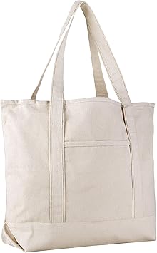 extra long handle canvas tote bags