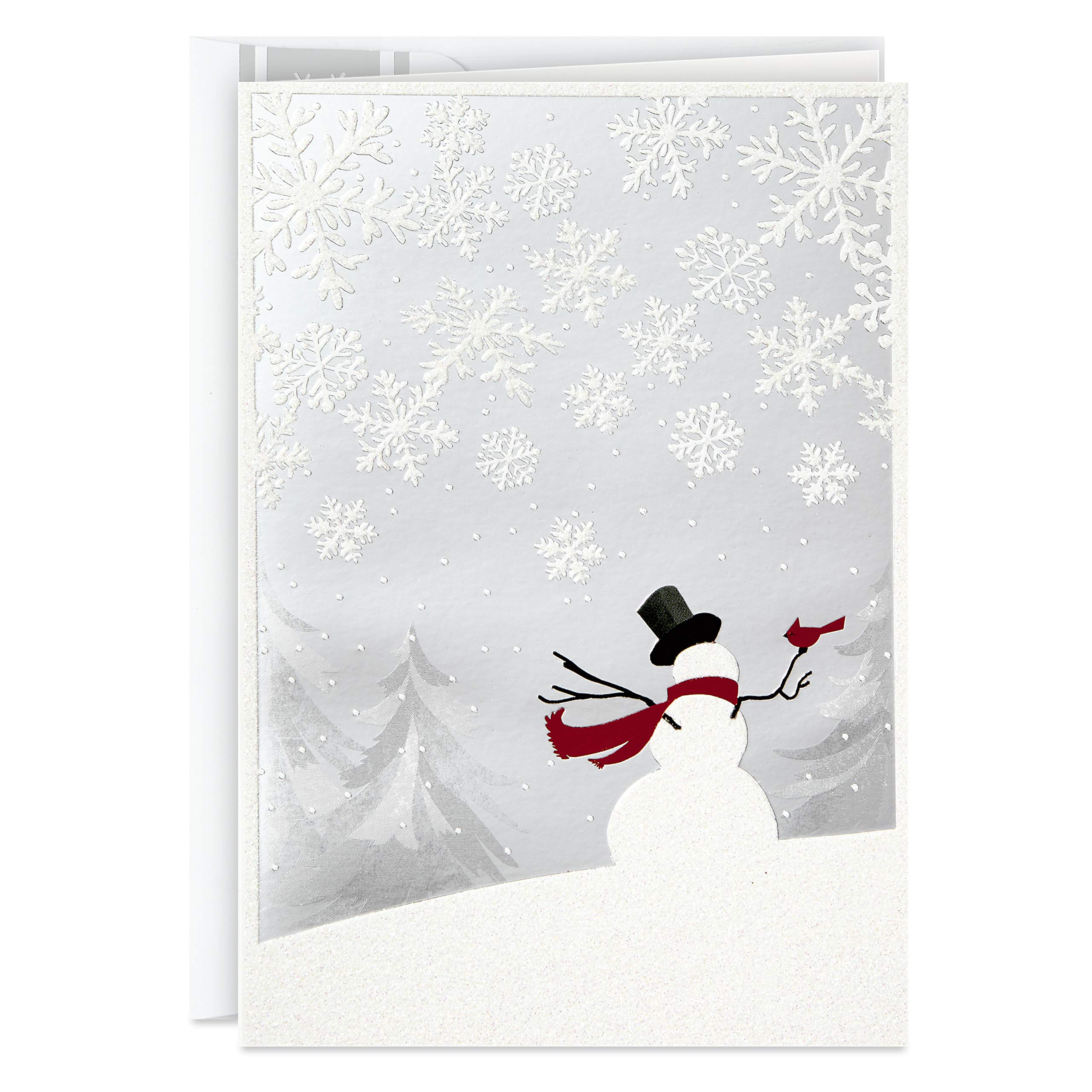 Hallmark Boxed Christmas Cards, Snowman and Cardinal (16 Cards and 17 Envelopes) — image 1