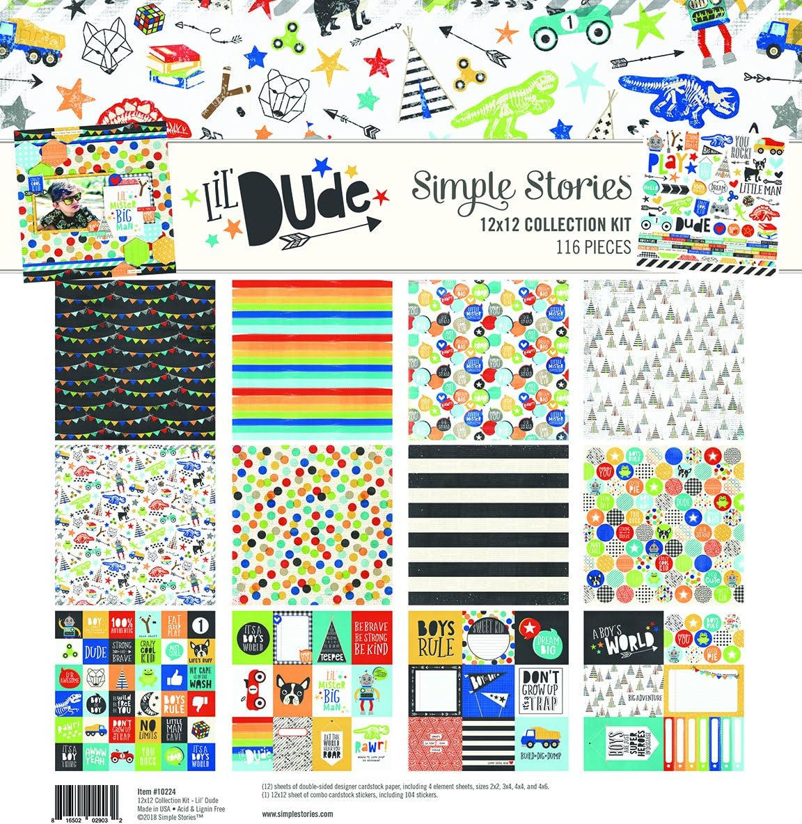 Simple Stories Scrapbook, Multi-Colour, Large