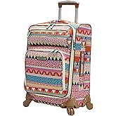 Lily Bloom Carry On Expandable Design Pattern Luggage With Spinner Wheels (20in, On the Prowl)
