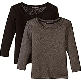 LAmade Kids Girls L/S Tee, Black/Anthracite, 6-12 Months