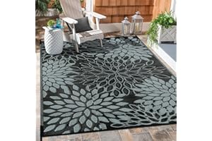 Anidaroel Outdoor Rugs 5x8ft for Patios Clearance Waterproof, Reversible Tropical Plastic Straw Camping Mat Outside Rug, Large Outdoor Area Rug for RV, Porch, Deck, Balcony, Picnic(5'x8')