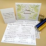 3pc Happy Anniversary Stick & Shine Foil Transfer