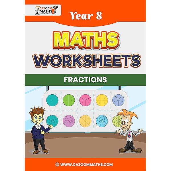 year 8 maths worksheets fractions cazoom maths amazon com