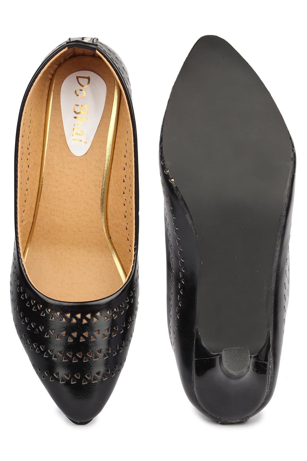 do bhai women's formal synthetic black bellies