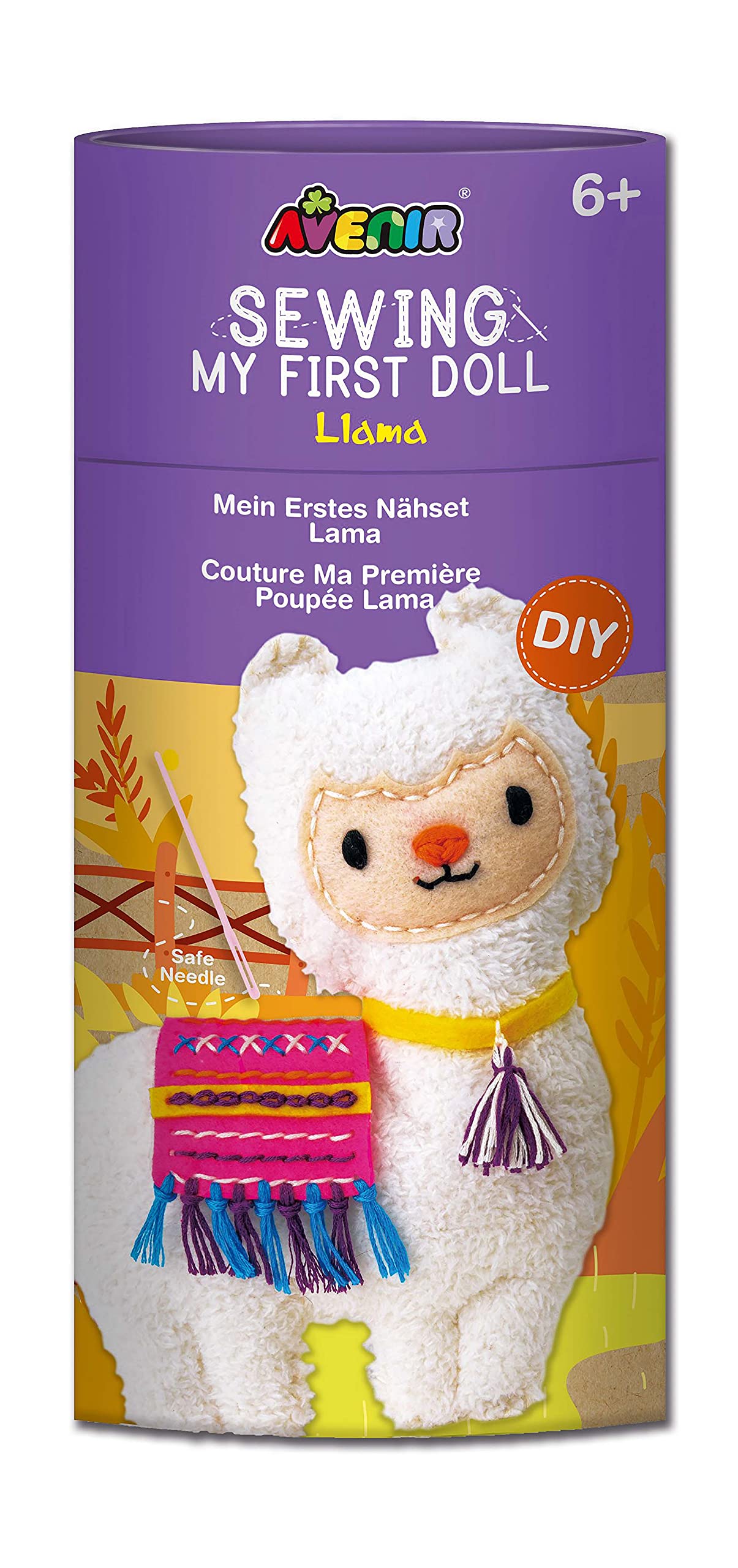 Avenir CH1623 Sewing Doll Llama, Mixed Colours