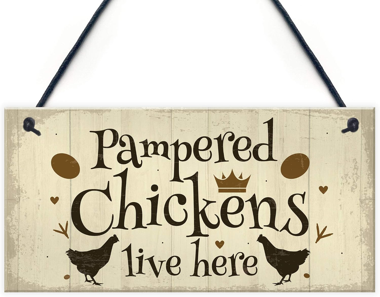 Red Ocean Chicken Coop Sign Outdoor Garden Plaque Hanging Door Wall Sign Chicken Hen Animal Gifts For Chicken Lovers
