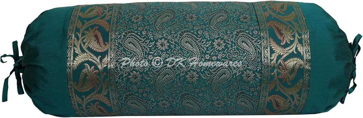 Dk Homewares Ethnic Brocade Polydupion Silk Cylindrical Living