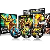 Beachbody CORE DE FORCE Base Kit DVD Workout Program, MMA Inspired Kickboxing Workouts for Men and Women, Easy To Follow Exercies Videos, Zero Equipment Required