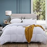ABOUTABED Twin Comforter Duvet Insert White, All Season Down Alternative Comforter, Ultra Soft Quilted Bedding Comforter with 8 Corner Tabs, Machine Washable