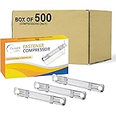 OLYMPX 500 Pcs of Prong Paper Fastener Compressors for Standard 2-Hole Punch, Works with 1 Inch - 3.5 Inch Capacity, 2.75 Inc