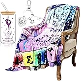 SmoothNovelty 3 Pcs Gymnastics Gifts for Girls Gymnastics Stuff Blanket 16 oz Tumbler Keychain Gifts Women Birthday Fleece Soft Flannel Warm Throw Blankets 60" x 50" Graduation Team Gift